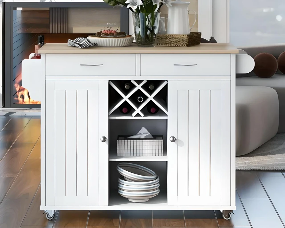 kitchen carts on wheels with storage